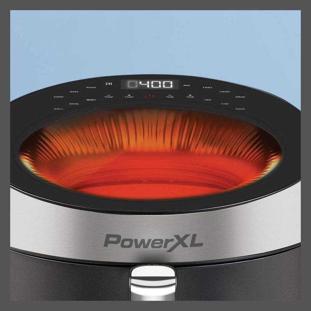 Open Box - PowerXL -  5.3QT Air Fryer 360 Supercharged Hot Windo Black - Picture 5 of 7